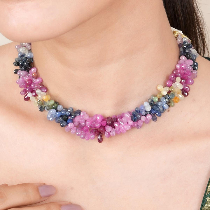 Colourful Grapes Beads Choker