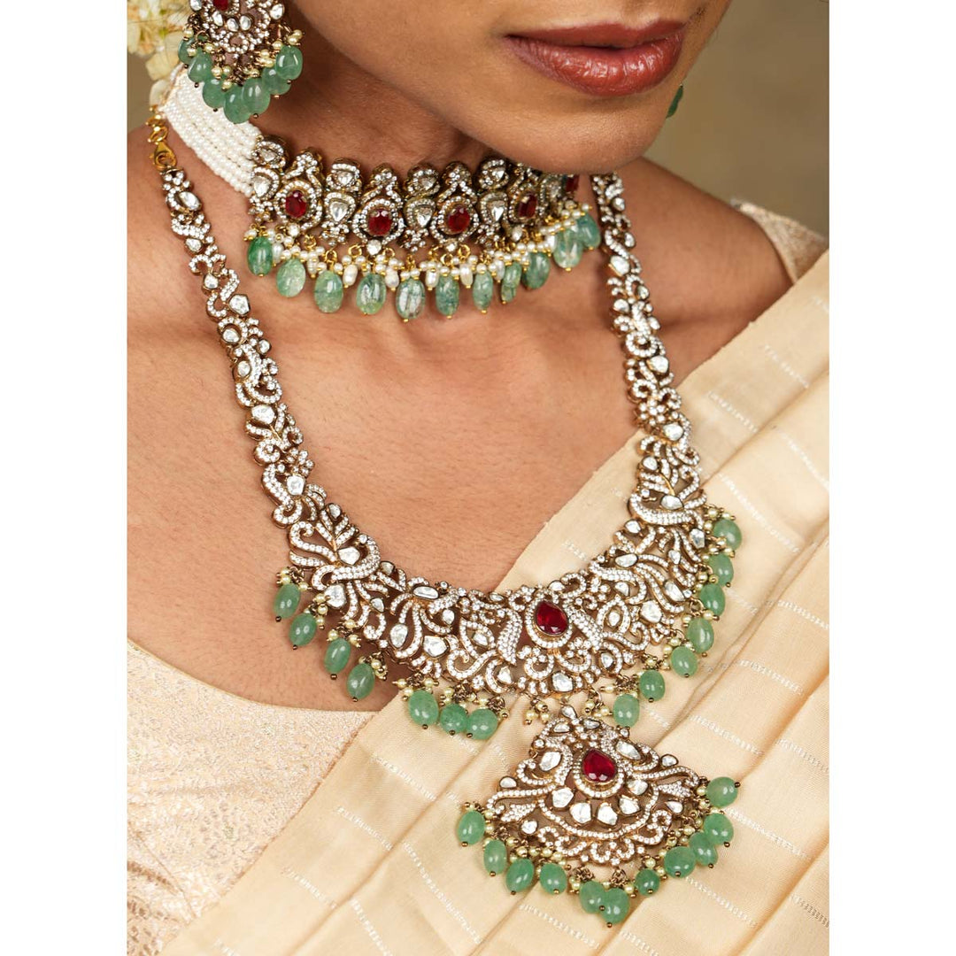 Uthika Victorian Long Necklace Set