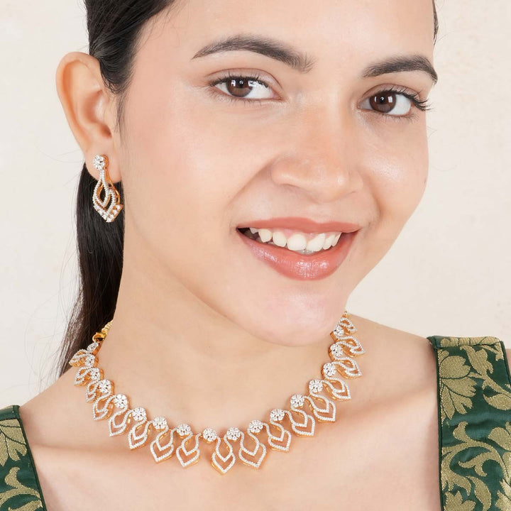 Shayana Diamond Design Necklace Set