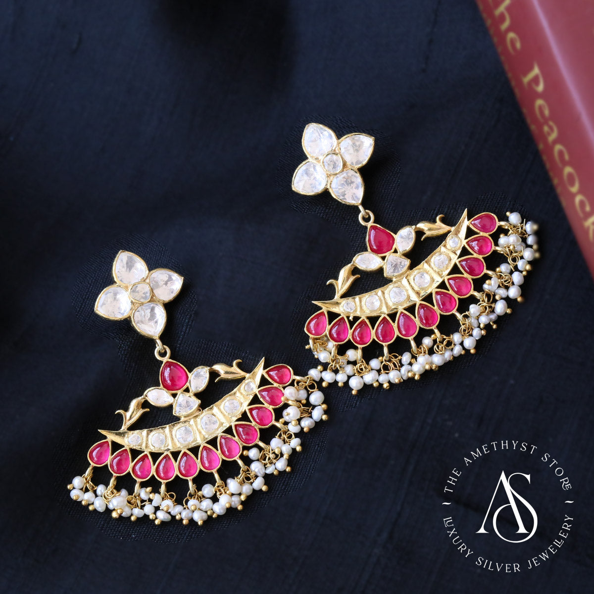 Buy Gold plated Imitation Jewelry Real AD Stones Daily Wear Jhumka Earrings  online - Griiham