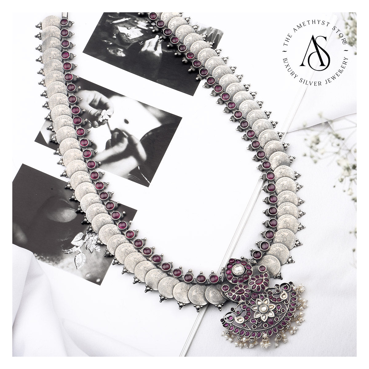 Silver kasu mala on sale online