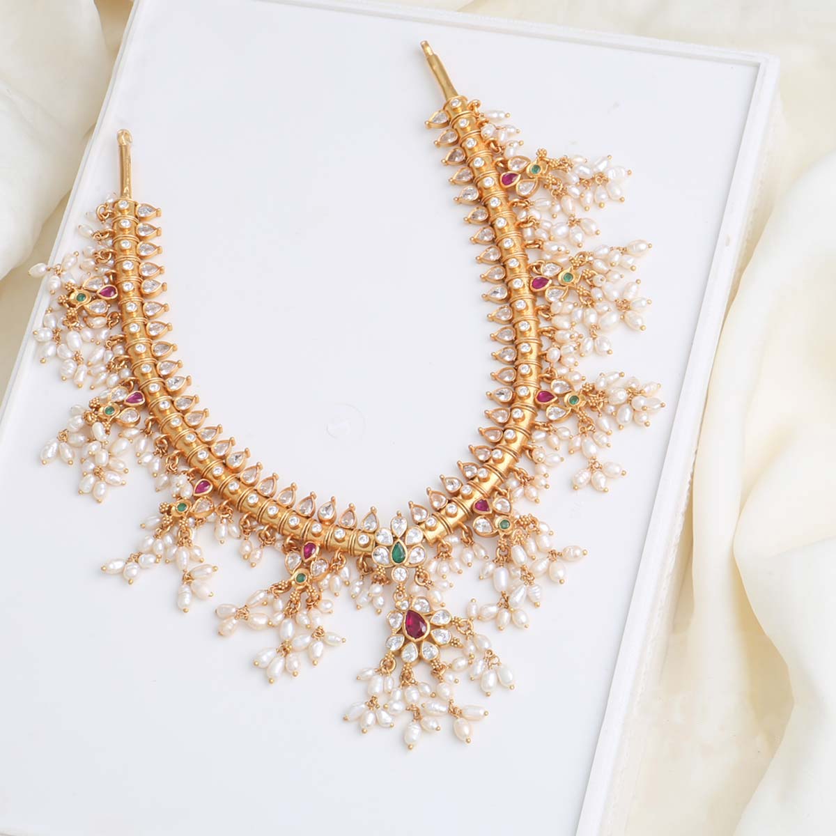 Gold guttapusalu necklace on sale online