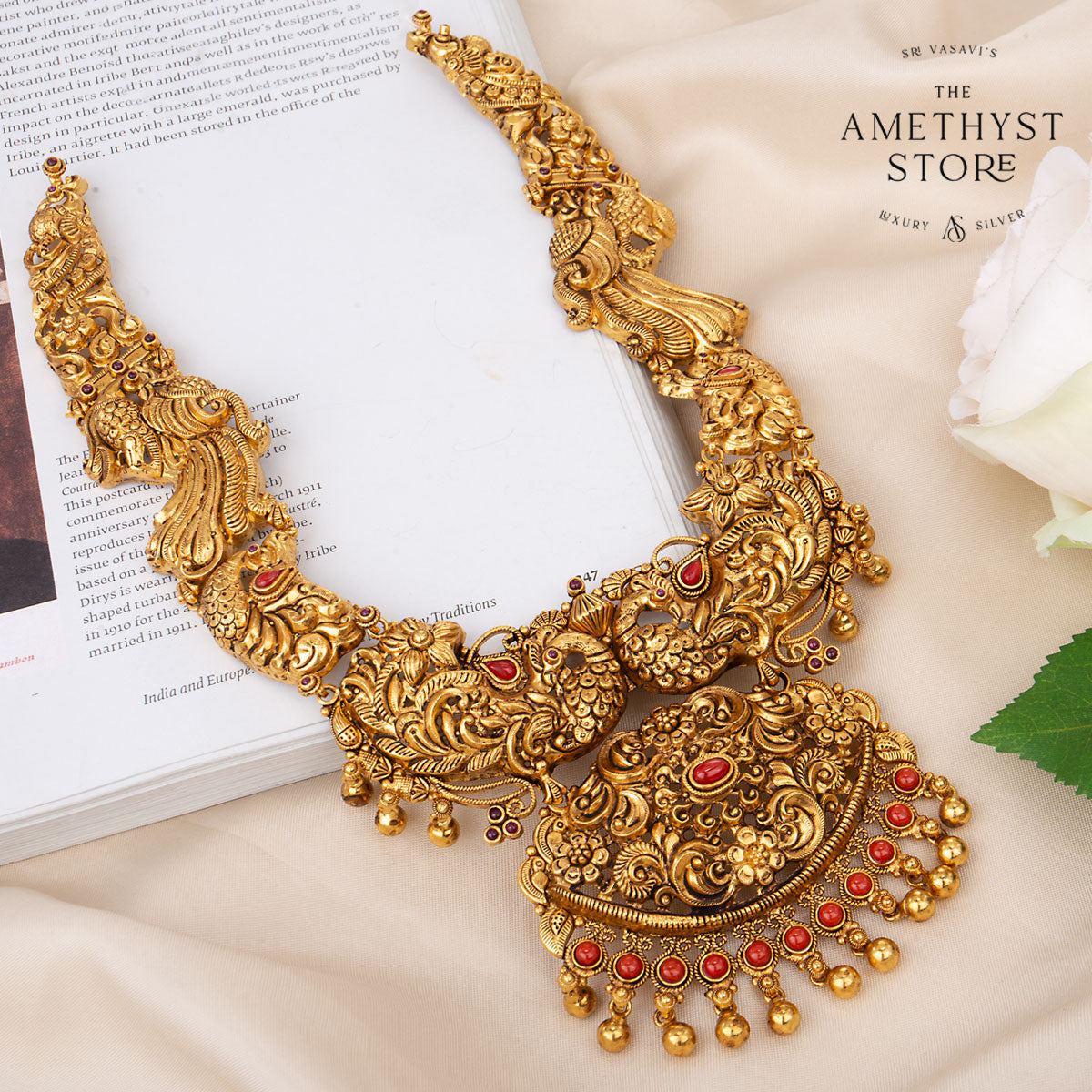 Discover Ridhi CZ Silver Long Necklace Set | Paksha - Paksha India