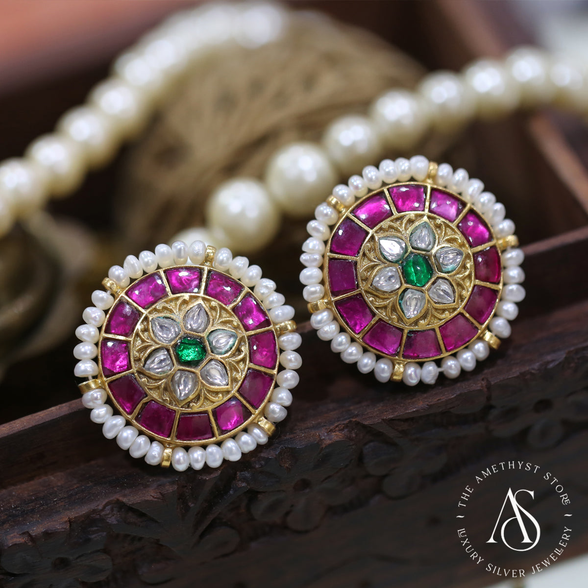 Kundan studs big deals earrings