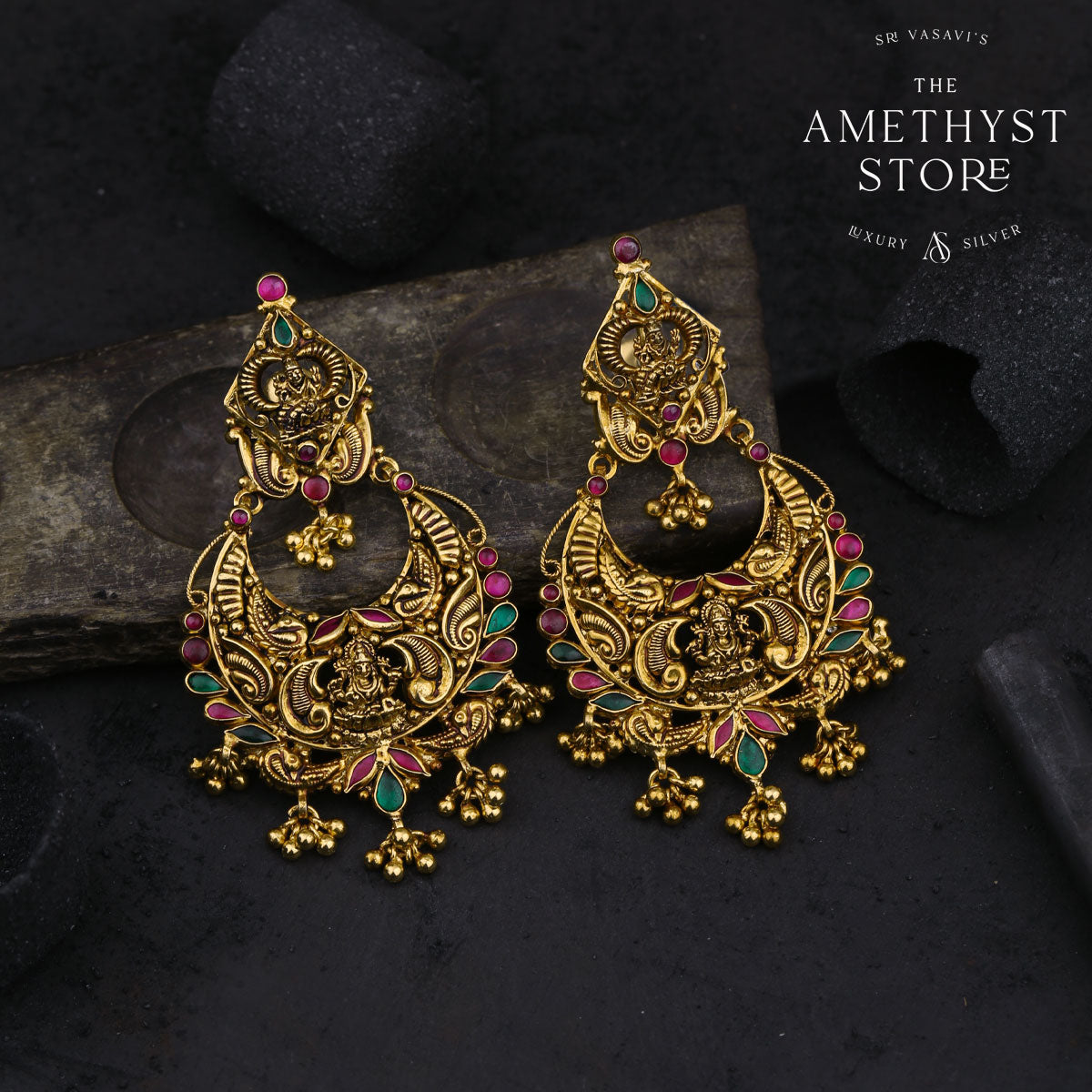 Flipkart.com - Buy SSFJ Impon traditional AD stone Jimiki earring  panchaloga with gold plated jhumka Ruby Copper Jhumki Earring Online at  Best Prices in India