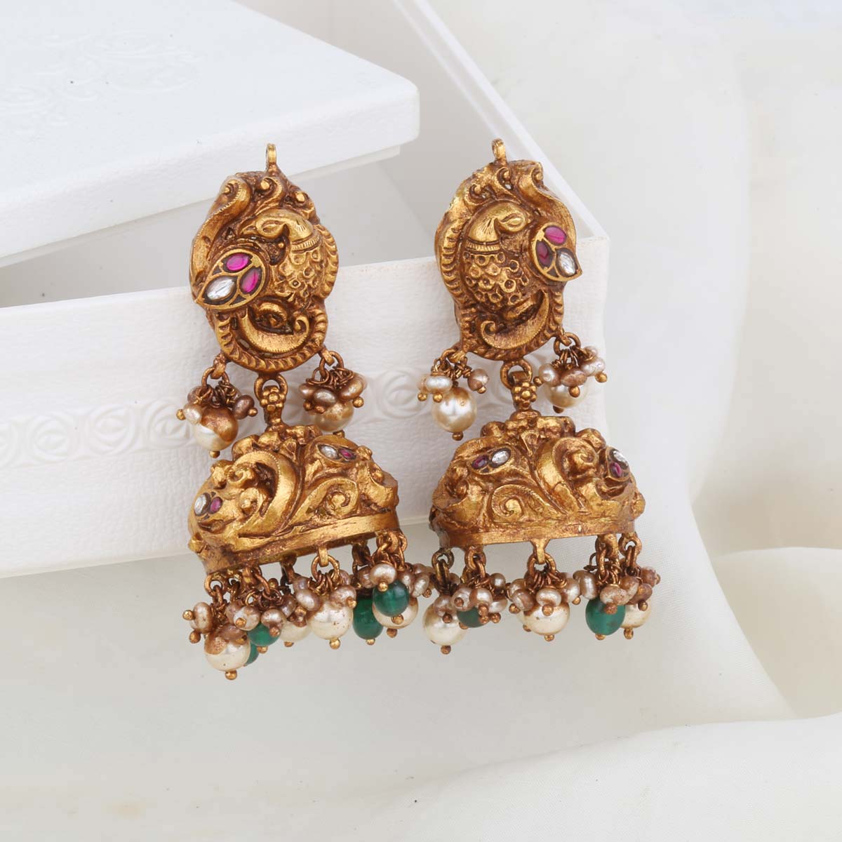 Gold plated 2024 silver jhumkas