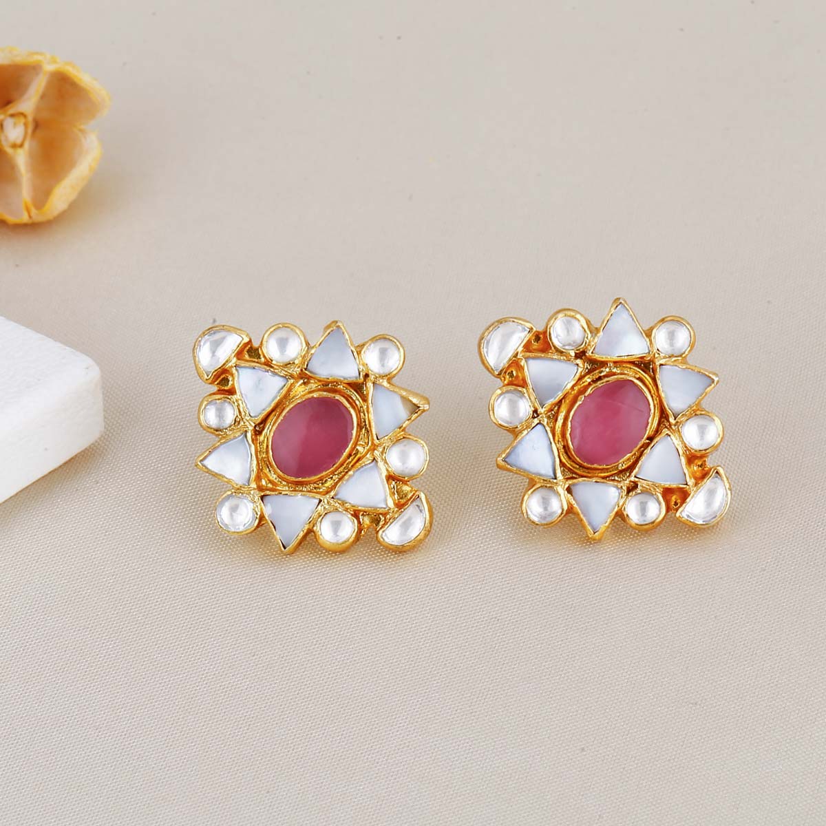 Gold studs deals online shopping