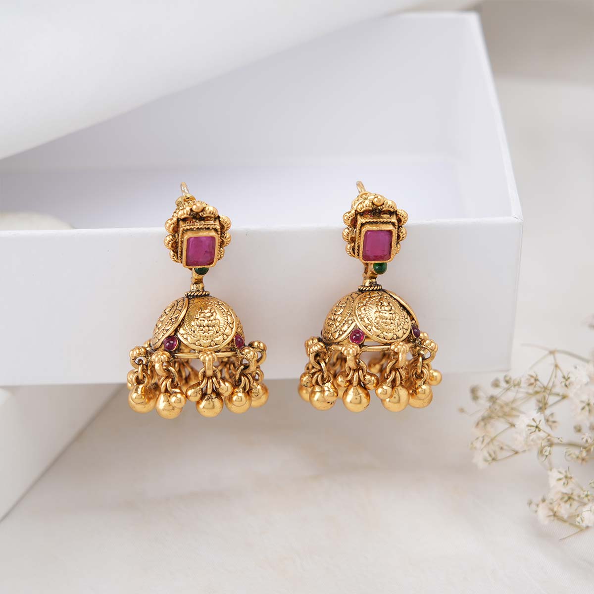 Gold plated silver on sale jhumkas