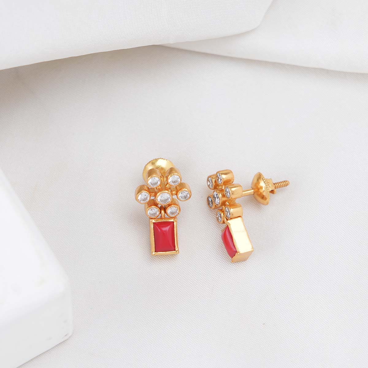 Petite Coral Drop Earrings – The Marble Faun Books & Gifts