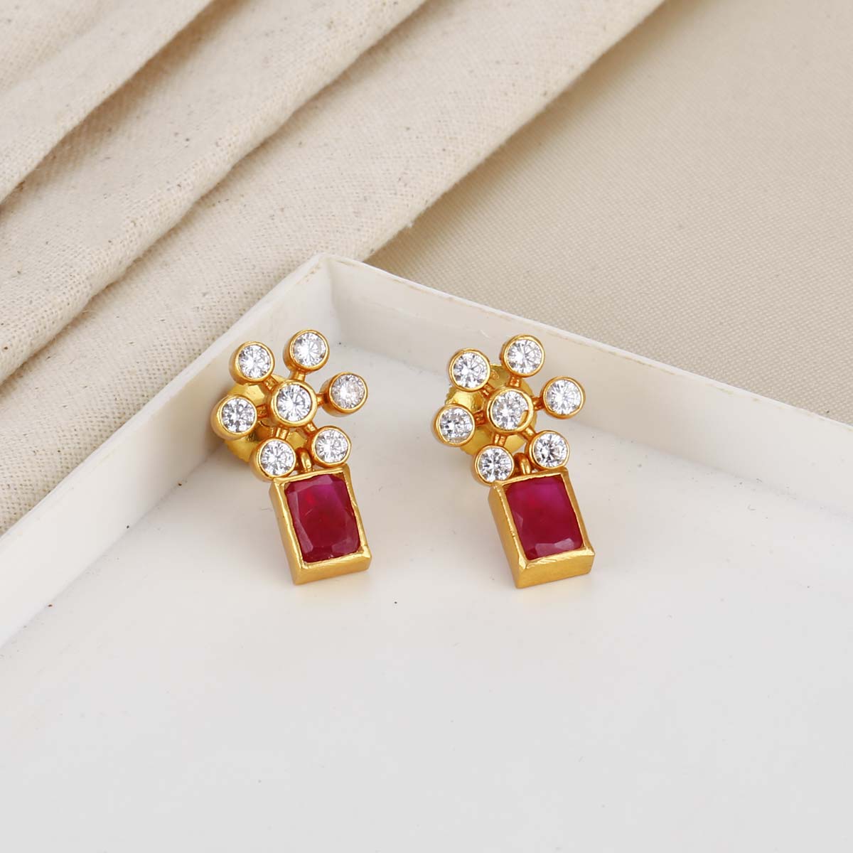 Buy Gold-Toned Earrings for Women by ZAVERI PEARLS Online | Ajio.com