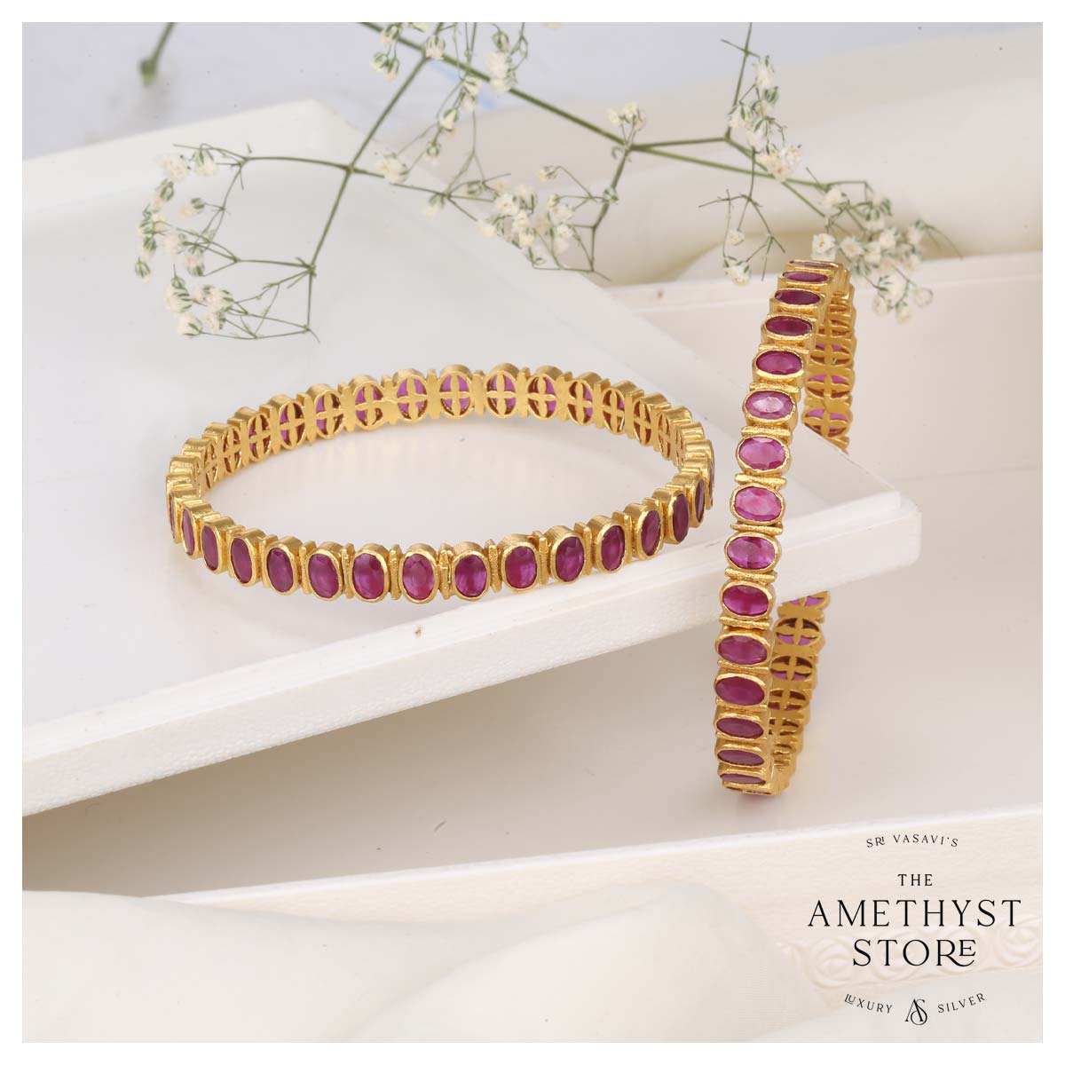 Gold plated silver deals bangles online