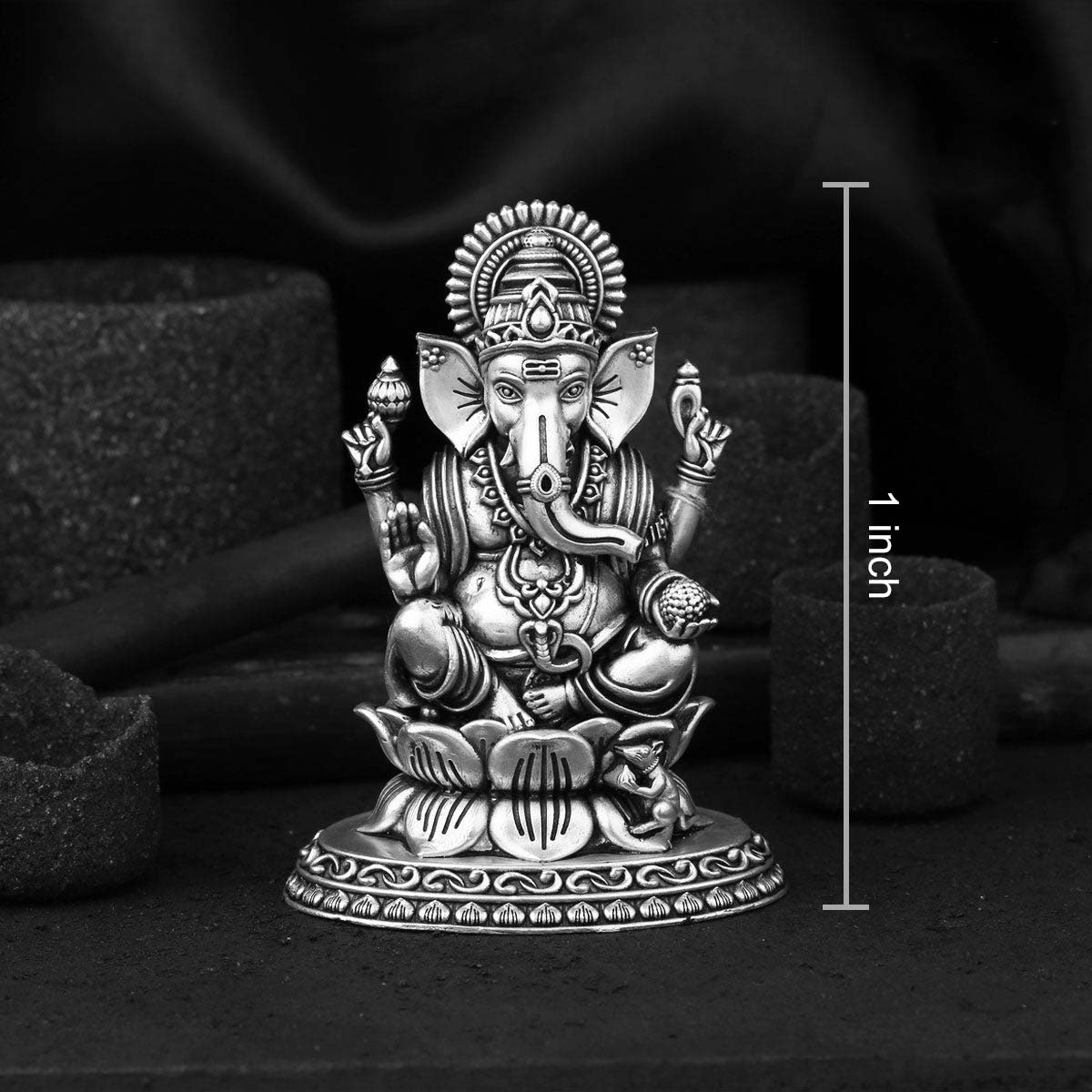 Lakshmi Ganesh Silver Idol – Aadhya Jewels