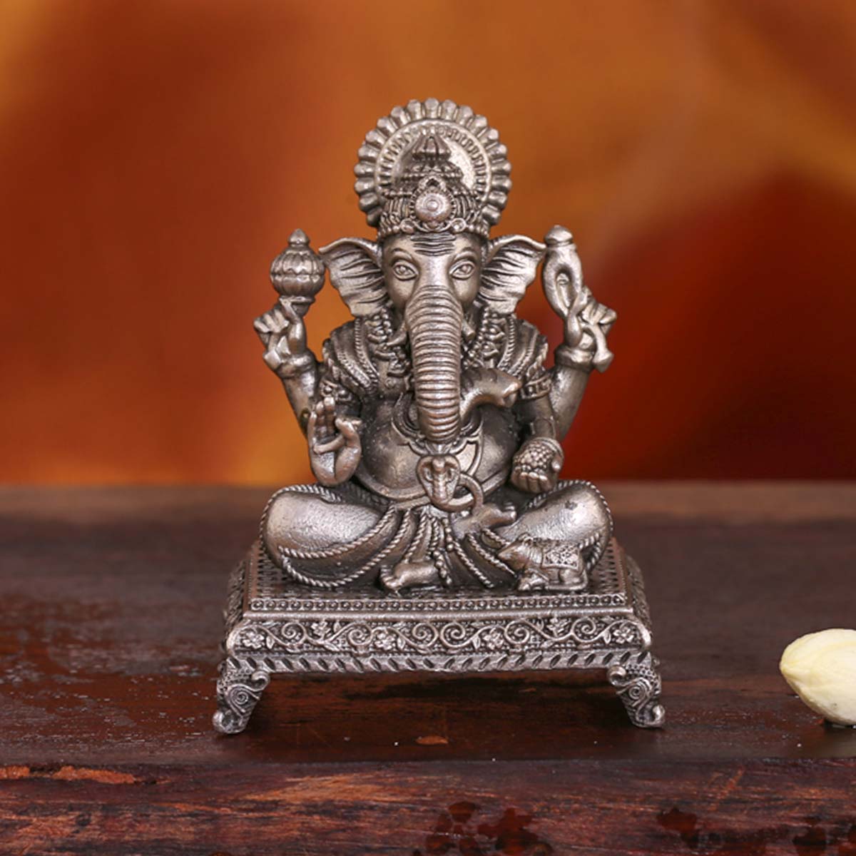 Pure Silver Ganesha Idol, For Home, Packaging Size: Box at best price in  Madurai